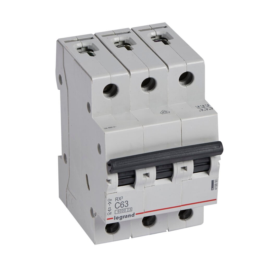 Disjoncteur Legrand RX3 3P 63A courbe C 6kA 419890