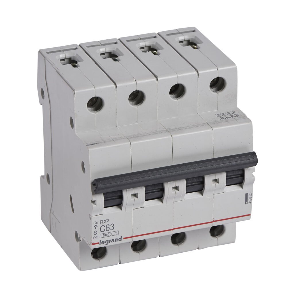 Disjoncteur Legrand RX3 4P 63A courbe C 6kA 419923