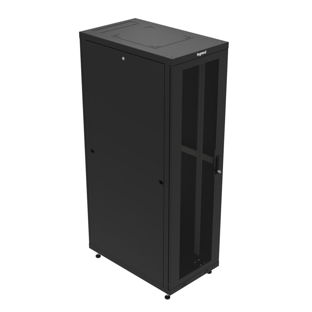 Coffret de communication 42U 600X1000 RAL 9005 équipé Linkeo Legrand 446800