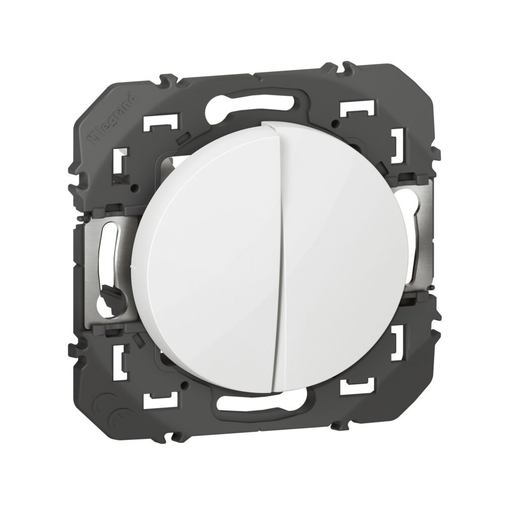 Bouton poussoir DOUBLE POUSSOIR blanc dooxie Legrand 600008