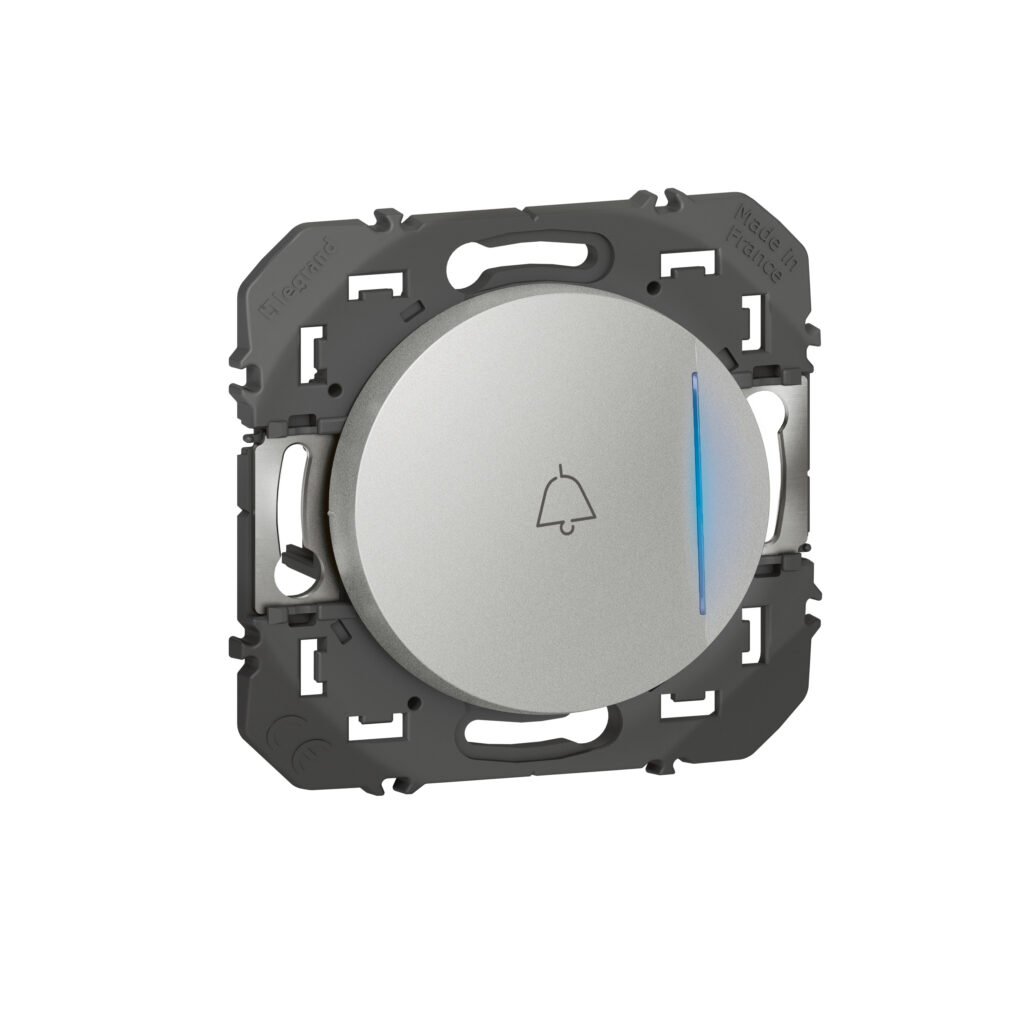 Bouton poussoir POUSSOIR LUM SYM SONN aluminium dooxie Legrand 600118