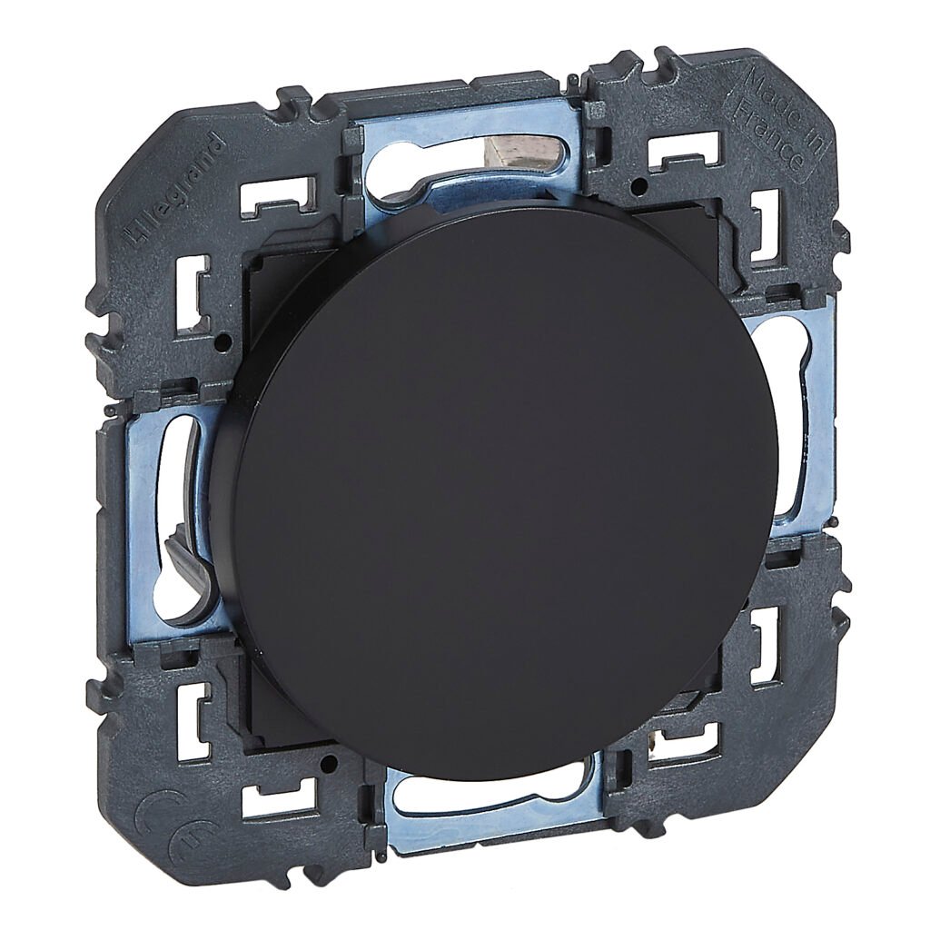 Enjoliveur OBTURATEUR noir VELOURS composable dooxie Legrand 600244