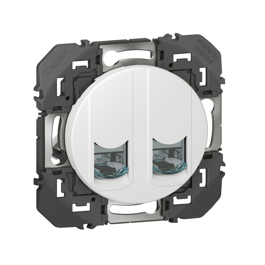 PRISE 2 RJ45 CAT6 STP blanc dooxie Legrand 600378