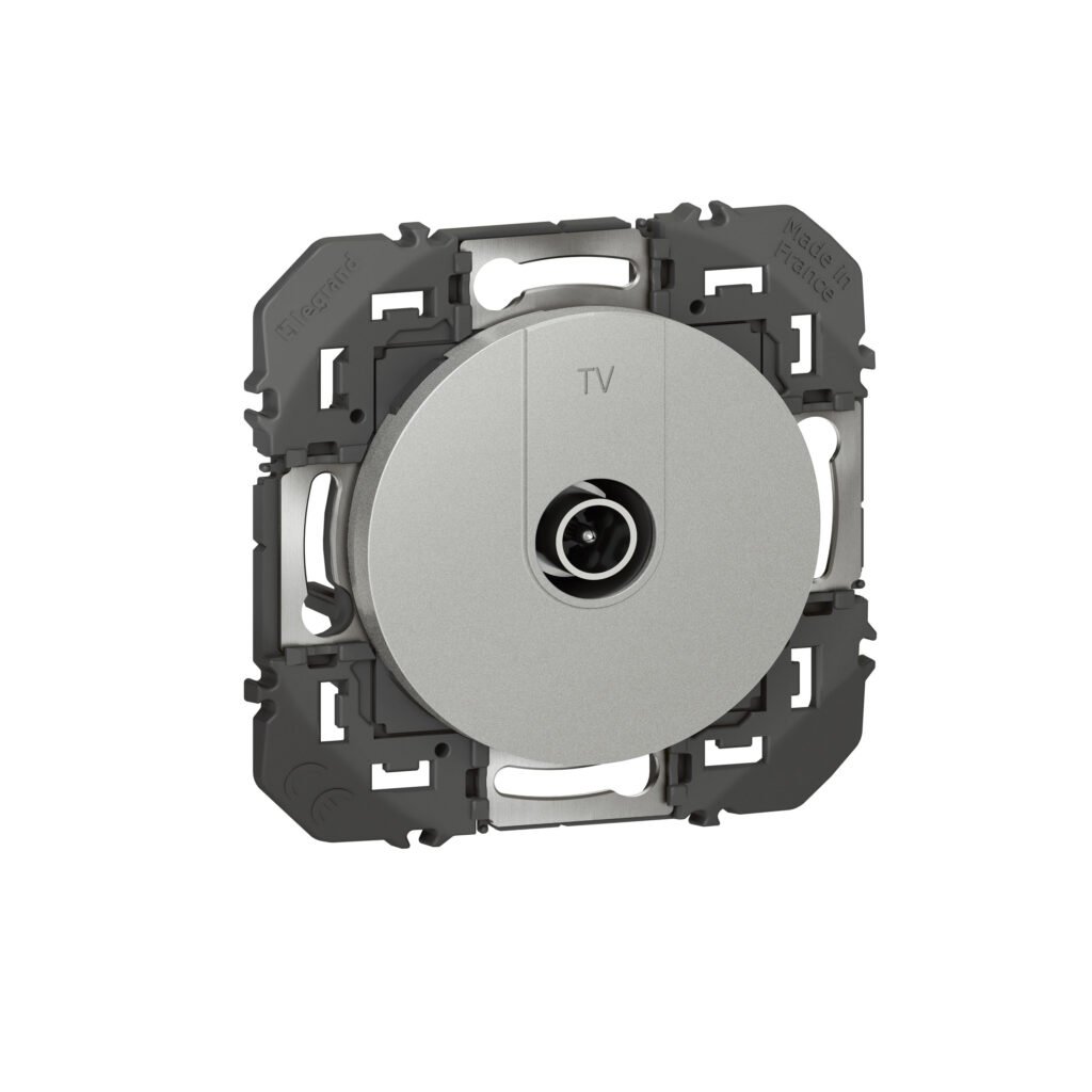 Prise TV TV MALE ETOILE BLINDEE aluminium dooxie Legrand 600451