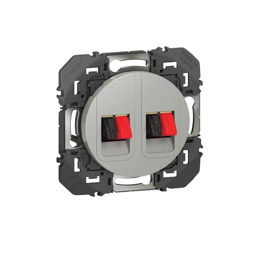 PRISE HT PARLEUR DOUBLE aluminium dooxie Legrand 600482