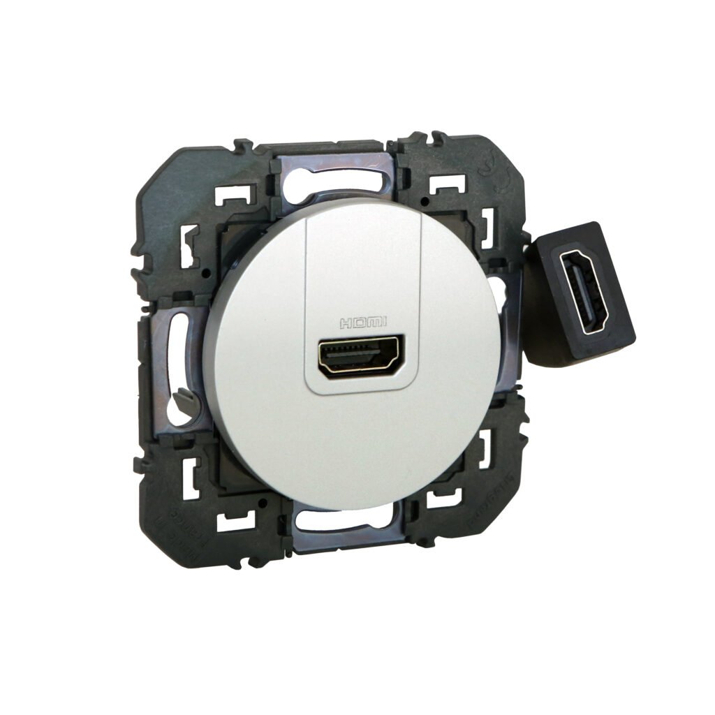PRISE HDMI PRECONNECTEE aluminium dooxie Legrand 600485