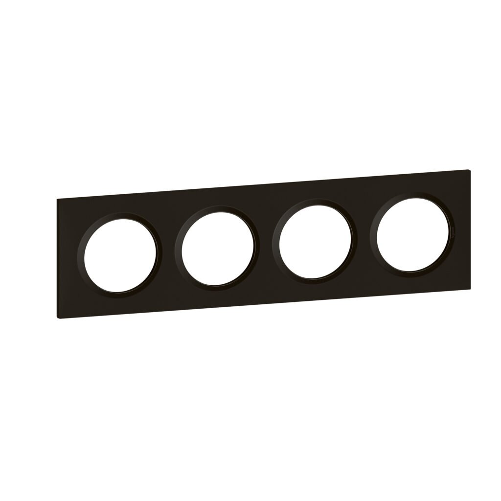 plaque 4P noir VELOUR dooxie Legrand 600864