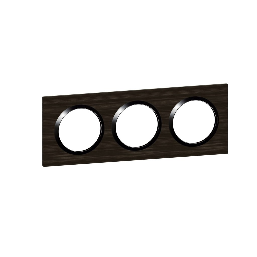 plaque 3P STYLE BOIS EBENE dooxie Legrand 600883