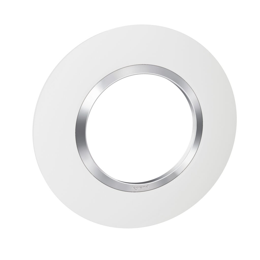 plaque 1P DECO blanc CHROME dooxie Legrand 600973
