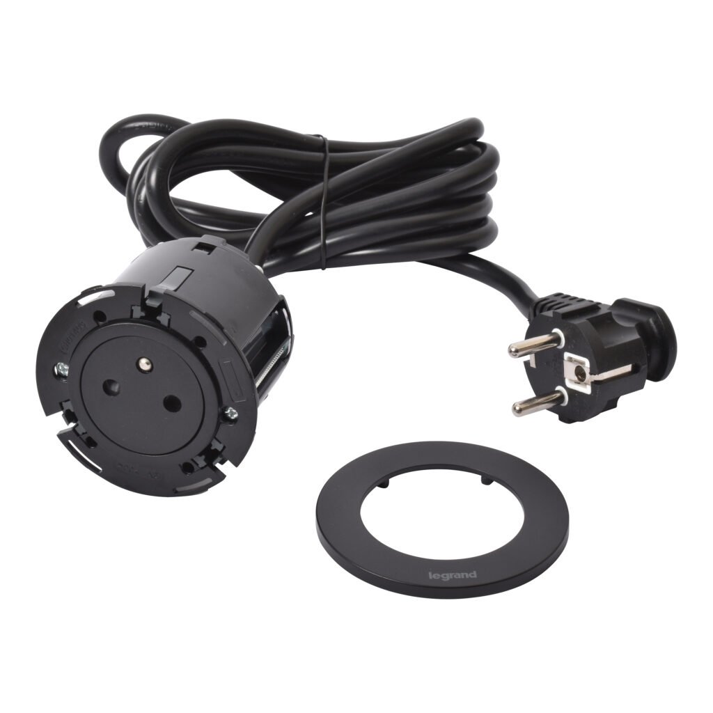 Accessoire de raccordement DISQ60 noir PC blanc CORD 2M Incara Legrand 654721