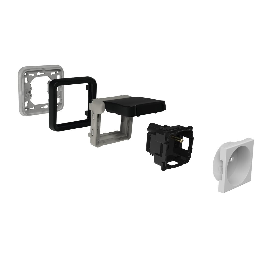 Prise renforcée pour recharge sortie équipement PRISE 2P+T PLEXO Green’Up Legrand 980950