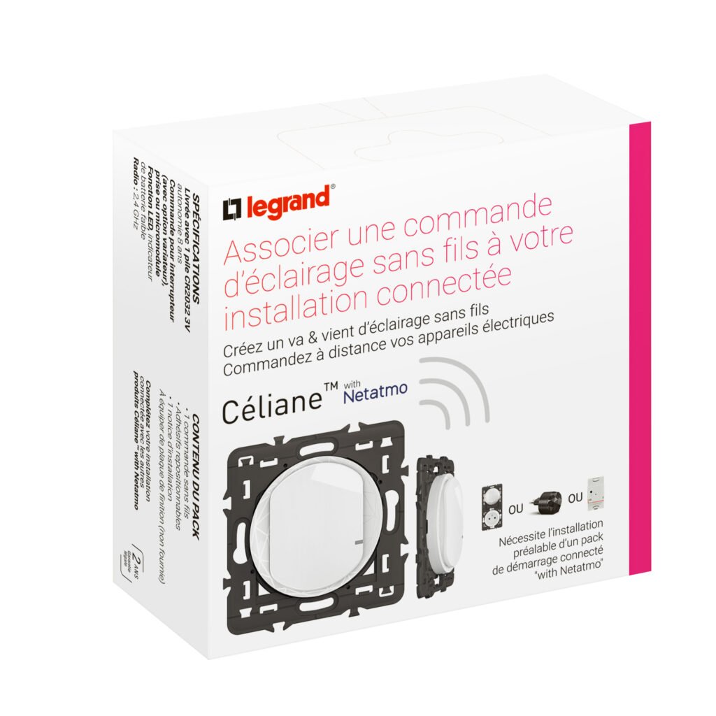 commande SS FIL ON/OFF CEL blanc Céliane with Netatmo Legrand CB0402