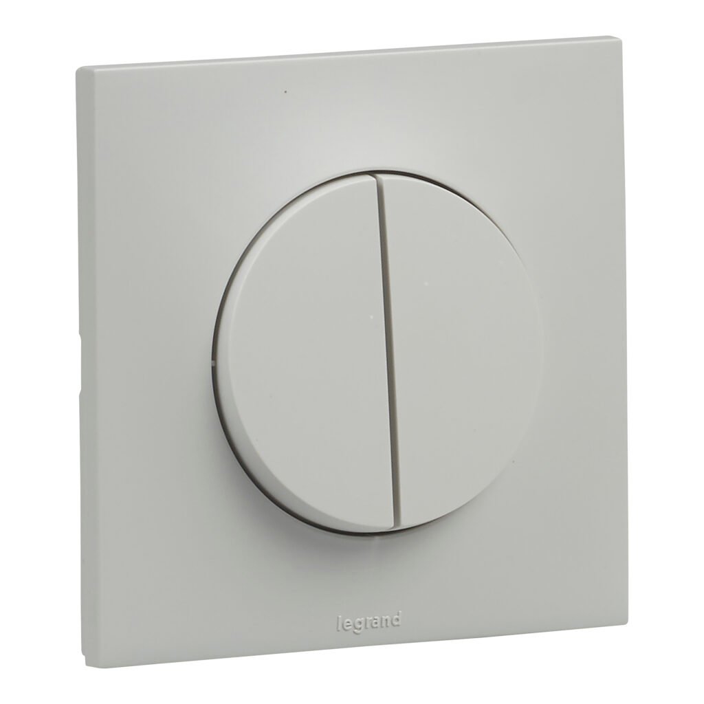 Double interrupteur DOUBLE allumage 10AX gris Urbano Legrand UB2020GR