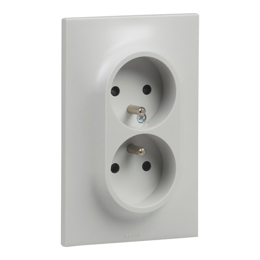 Accessoire de raccordement 2X 2P+T blanc 1P gris Urbano Legrand UB3121GR