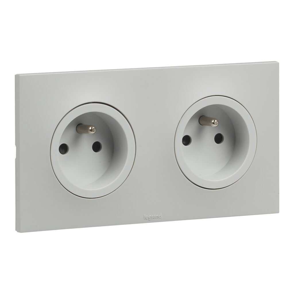 Accessoire de raccordement 2X 2P+T blanc 2P gris Urbano Legrand UB3123GR